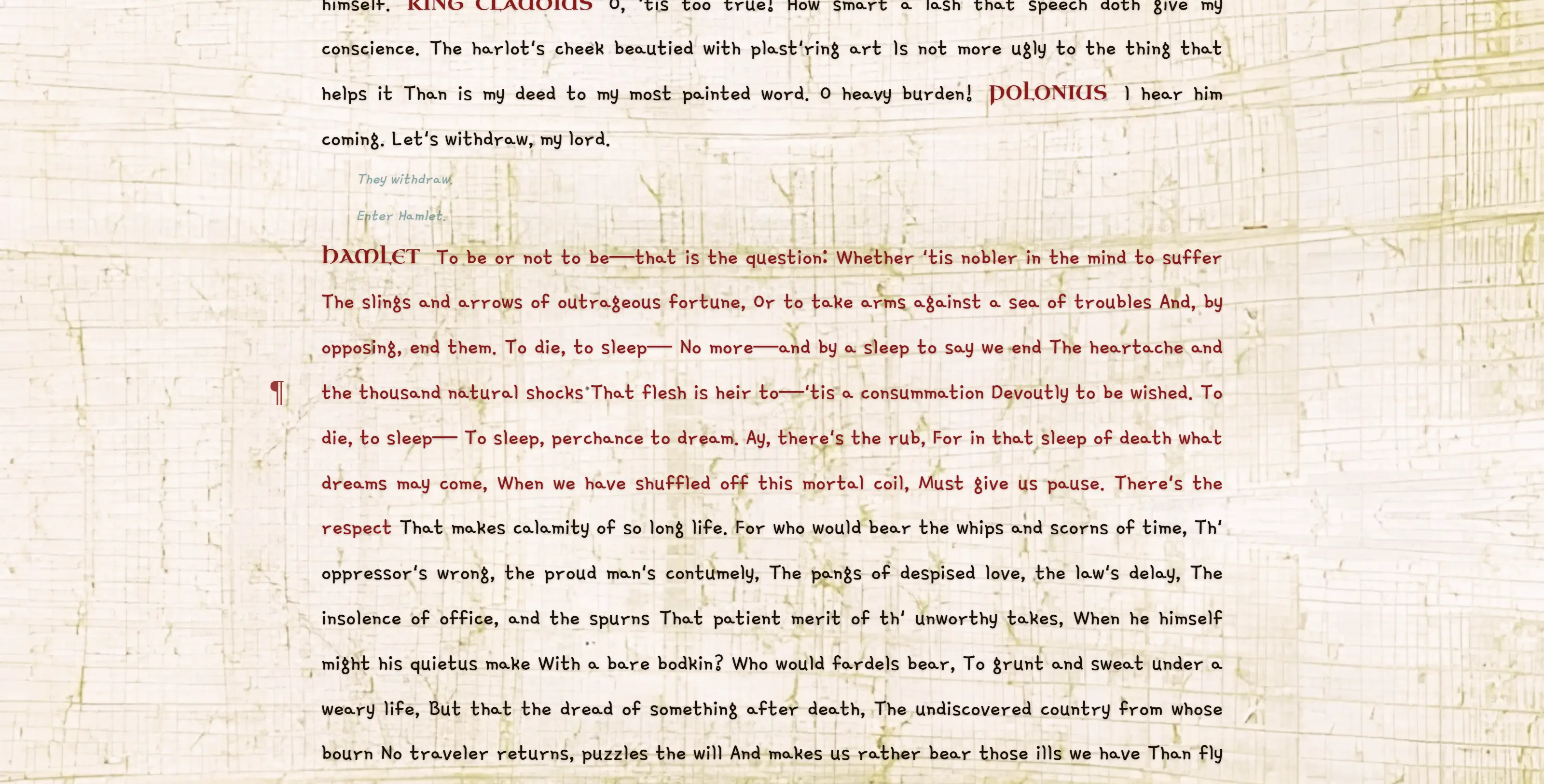 The Scriptaoke prompter in the Papyrus theme